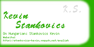 kevin stankovics business card